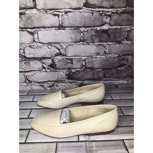 Enzo Angiolini Liberty Ivory Cream Leather Square Toe Loafers Flats Women Sz 6M - Picture 11 of 16